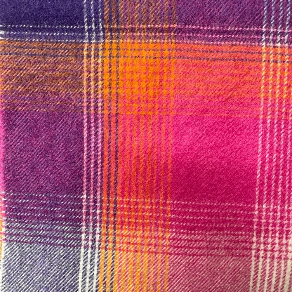 Charter Club Cashmere Scarf multicolored plaid - Picture 2 of 4